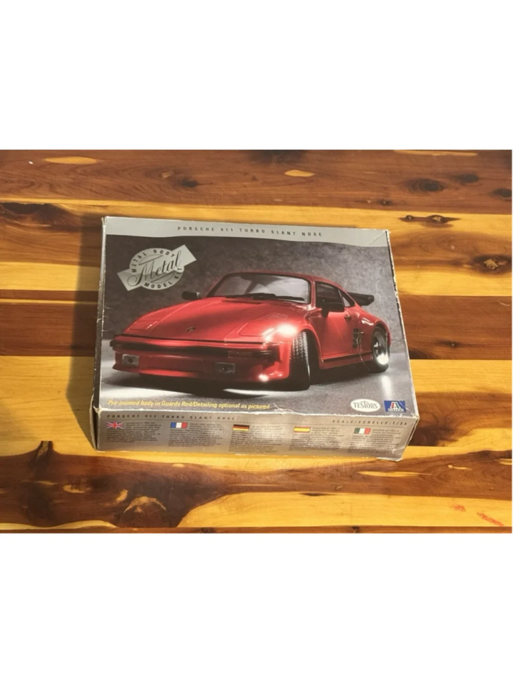 Porsche 911 Turbo Slant Nose Car 1/24 Metal Body Model Kit Red Testors READ